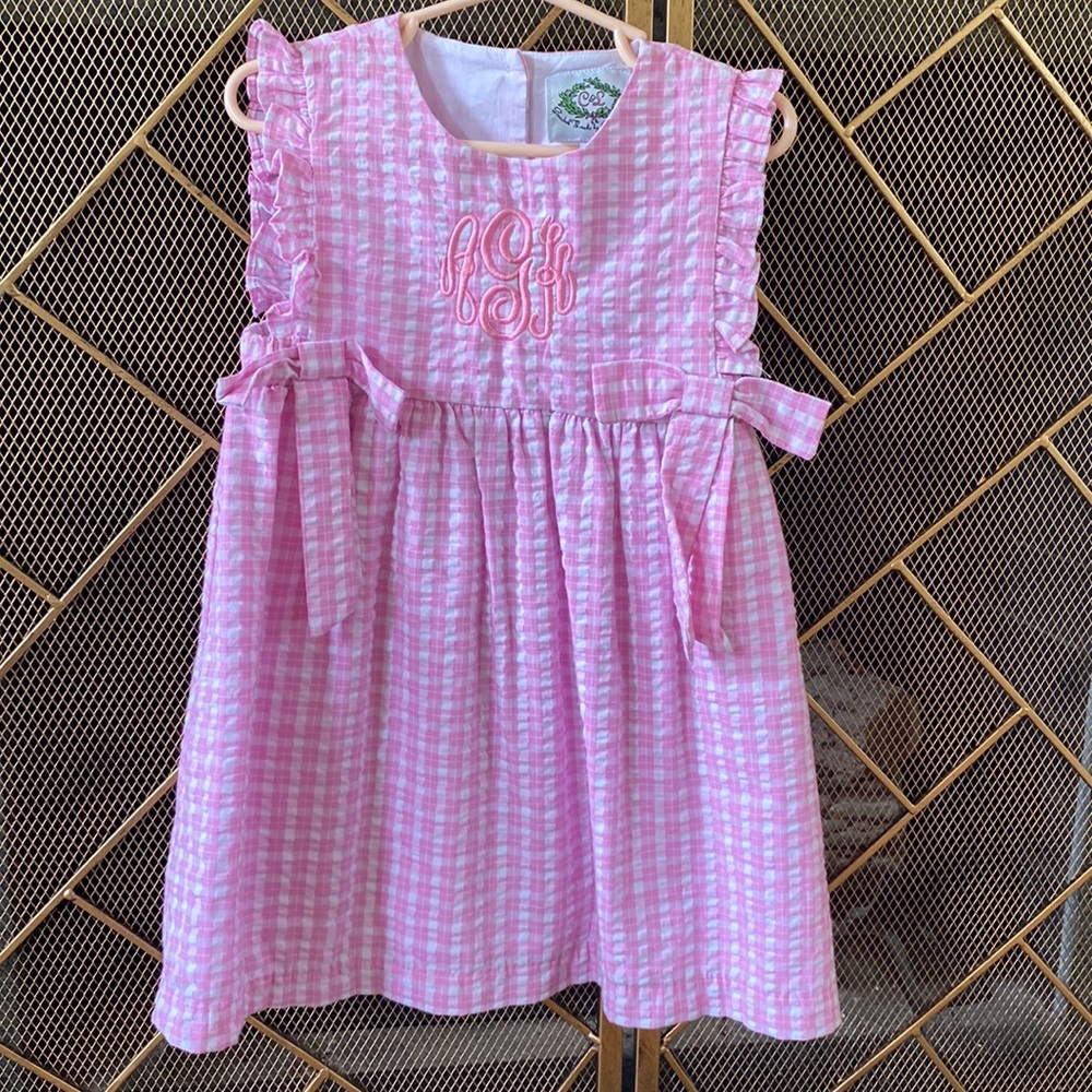 Pink Gingham Kids Dress